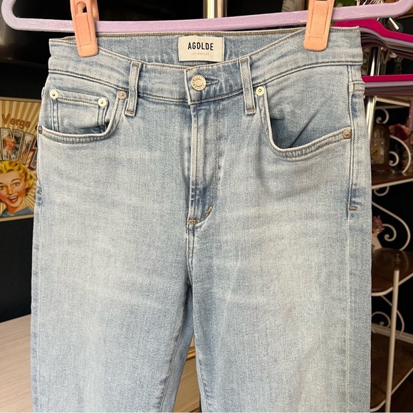 Agolde Sophie Raw Hem High Rise Crop Jeans Size 27 - Picture 2 of 8